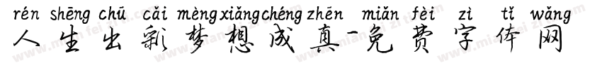 人生出彩梦想成真字体转换
