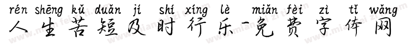 人生苦短及时行乐字体转换
