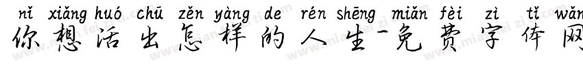 你想活出怎样的人生字体转换