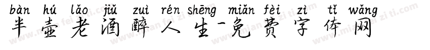半壶老酒醉人生字体转换
