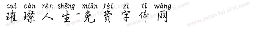 璀璨人生字体转换