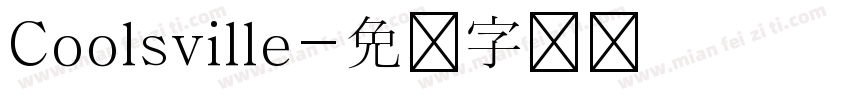 Coolsville字体转换