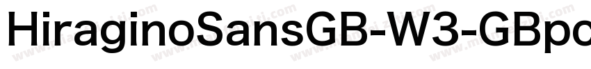 HiraginoSansGB-W3-GBpc-EUC-H字体转换