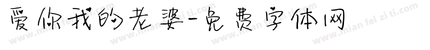 爱你我的老婆字体转换