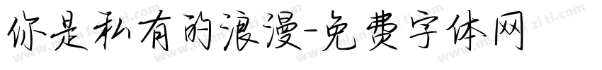 你是私有的浪漫字体转换