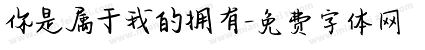 你是属于我的拥有字体转换