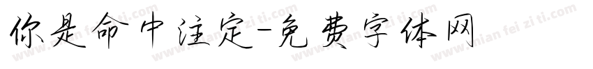 你是命中注定字体转换