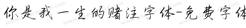 你是我一生的赌注字体字体转换