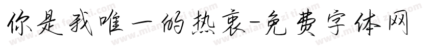 你是我唯一的热衷字体转换