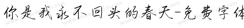 你是我永不回头的春天字体转换