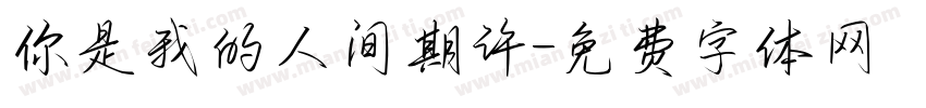 你是我的人间期许字体转换