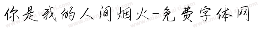 你是我的人间烟火字体转换