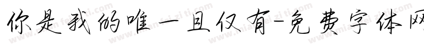 你是我的唯一且仅有字体转换
