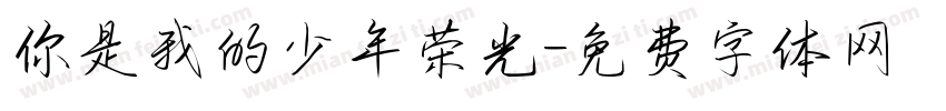 你是我的少年荣光字体转换
