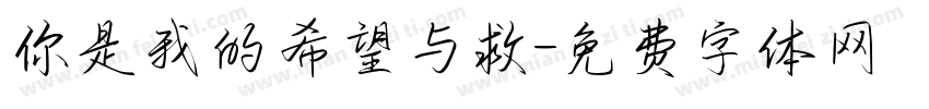 你是我的希望与救字体转换
