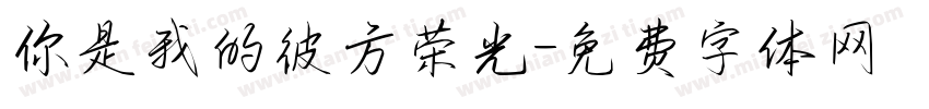 你是我的彼方荣光字体转换