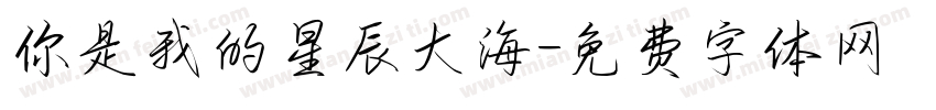 你是我的星辰大海字体转换