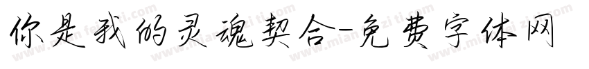 你是我的灵魂契合字体转换
