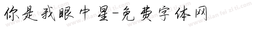 你是我眼中星字体转换
