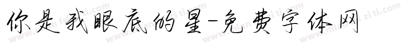 你是我眼底的星字体转换