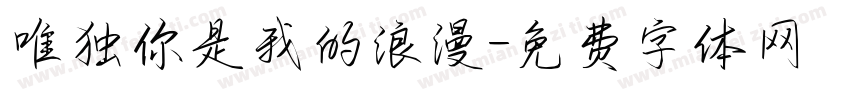 唯独你是我的浪漫字体转换