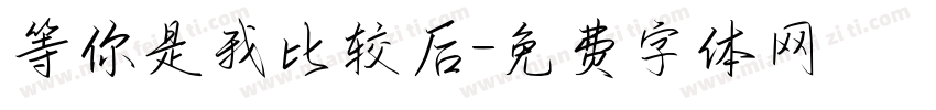 等你是我比较后字体转换