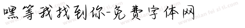 嘿等我找到你字体转换