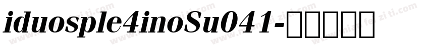 iduosple4inoSu041字体转换
