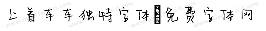 上首车车独特字体字体转换