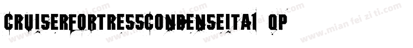 CruiserFortressCondenseItal-qPL1字体转换