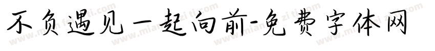不负遇见一起向前字体转换