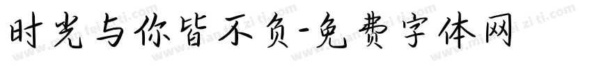 时光与你皆不负字体转换