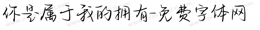 你是属于我的拥有字体转换