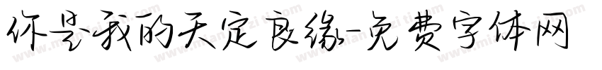 你是我的天定良缘字体转换