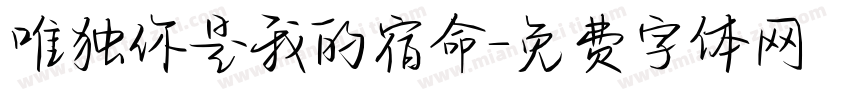 唯独你是我的宿命字体转换