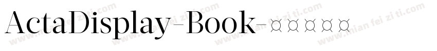 ActaDisplay-Book字体转换