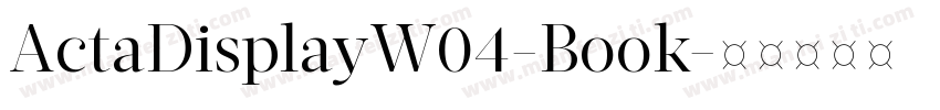 ActaDisplayW04-Book字体转换