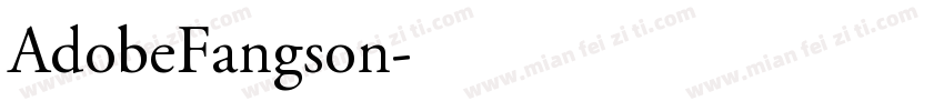 AdobeFangson字体转换