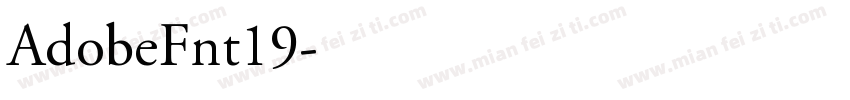 AdobeFnt19字体转换