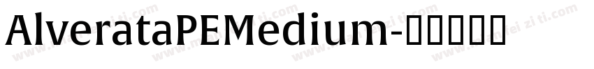 AlverataPEMedium字体转换