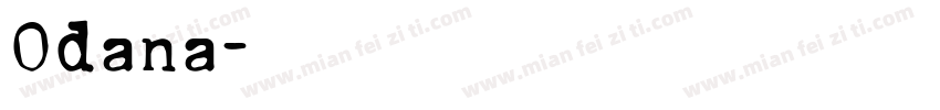 Odana字体转换