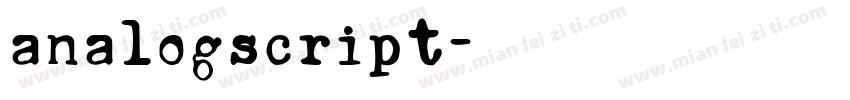analogscript字体转换