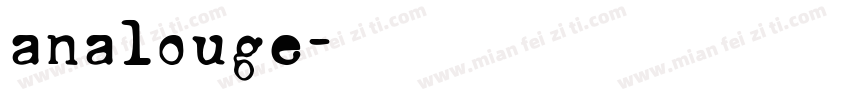 analouge字体转换