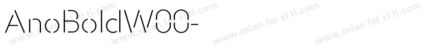AnoBoldW00字体转换