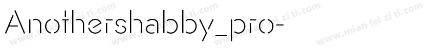 Anothershabby_pro字体转换