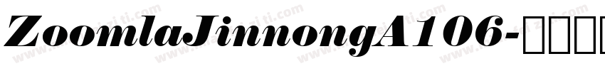 ZoomlaJinnongA106字体转换