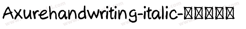 Axurehandwriting-italic字体转换