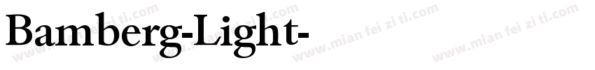 Bamberg-Light字体转换