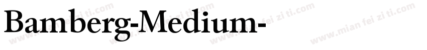 Bamberg-Medium字体转换
