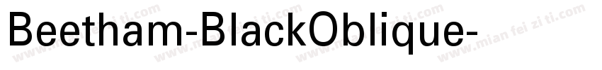 Beetham-BlackOblique字体转换